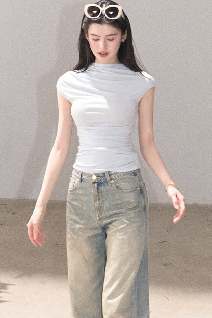 Retro Gradient Cotton Jeans