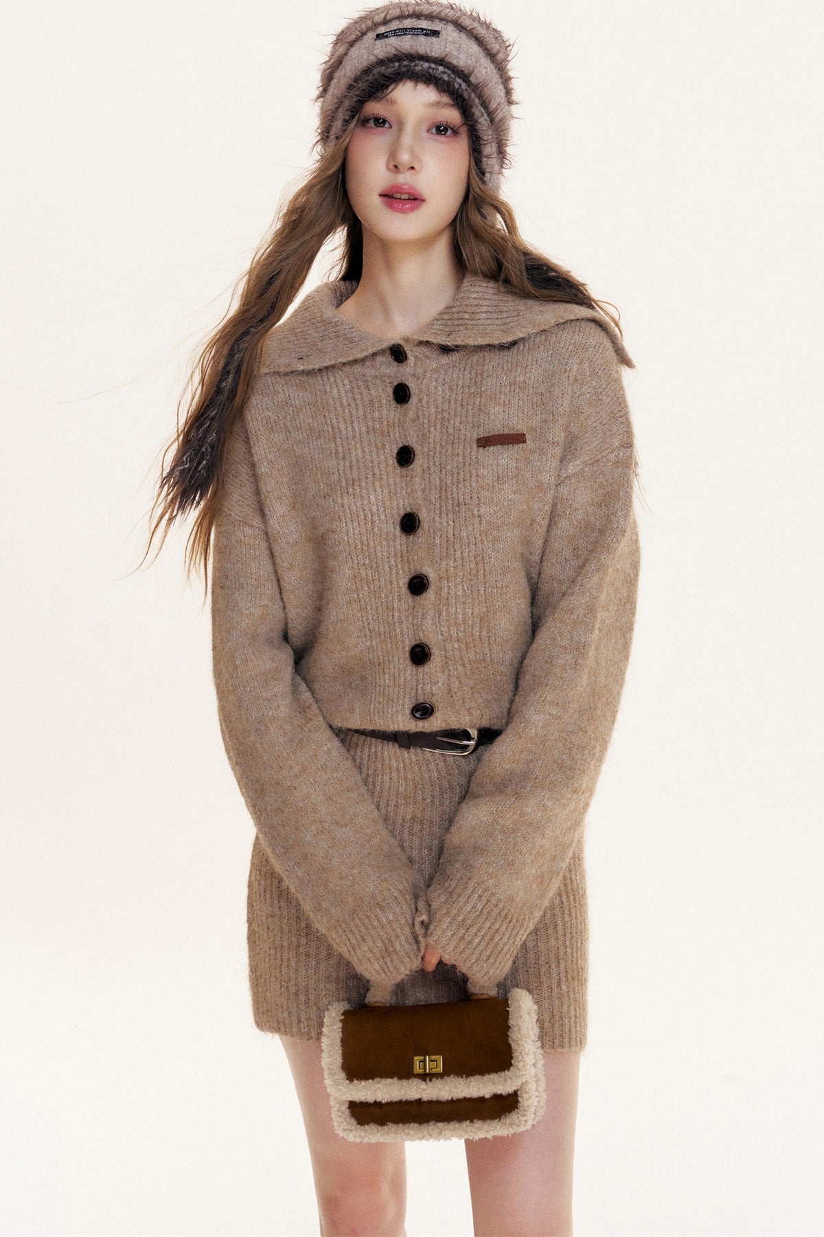 Long Sleeve Body-Hugging Knit Dress