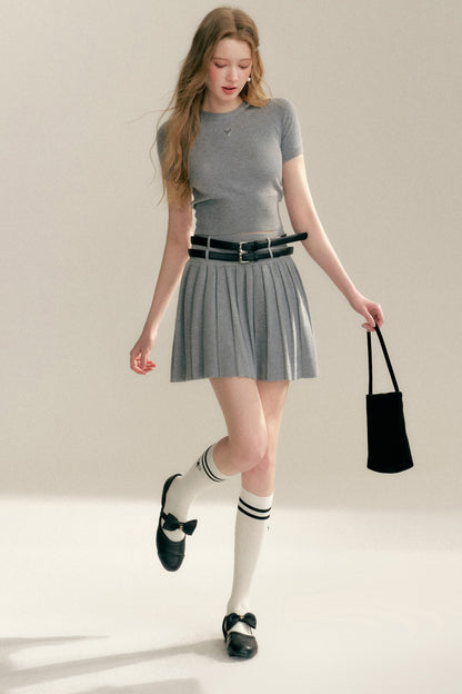 Knit Cardigan Top Skirt Set