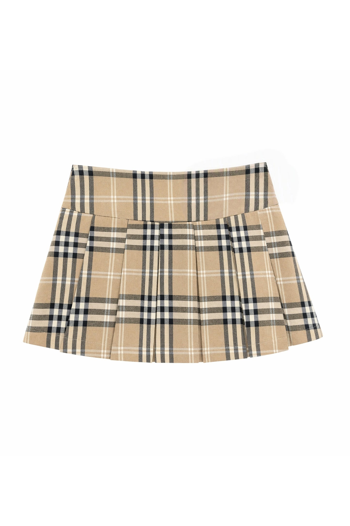 Double-Breasted Faux Denim Pleated Top and Skirt Set-Up