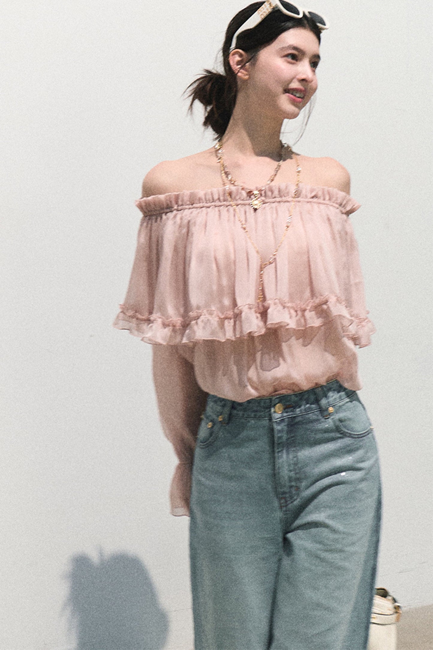 Romantic Ruffled Chiffon Blouse