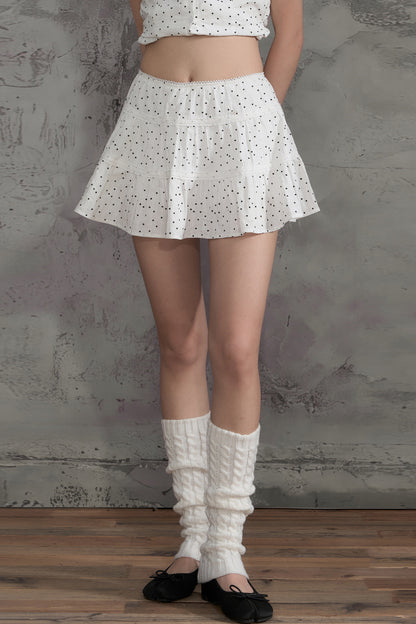 Star Print A-Line Skirt