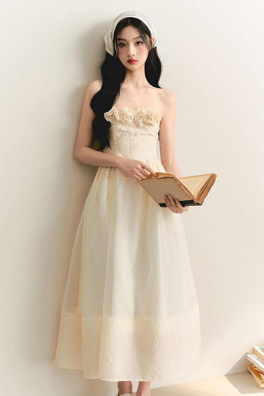 Robe bustier florale faite main