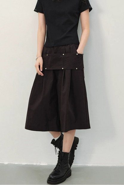 Shorts larges cargo noirs