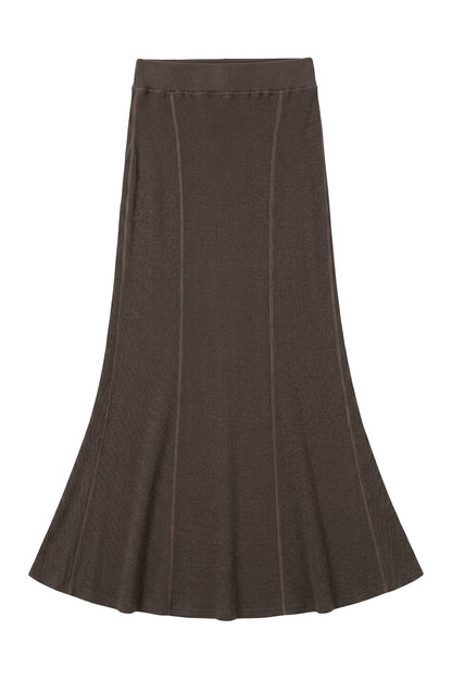 Ensemble 3 pièces en maille irrégulière avec cardigan et jupe
