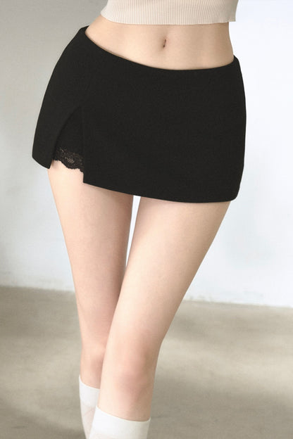 Lace Patchwork A-Line Skirt