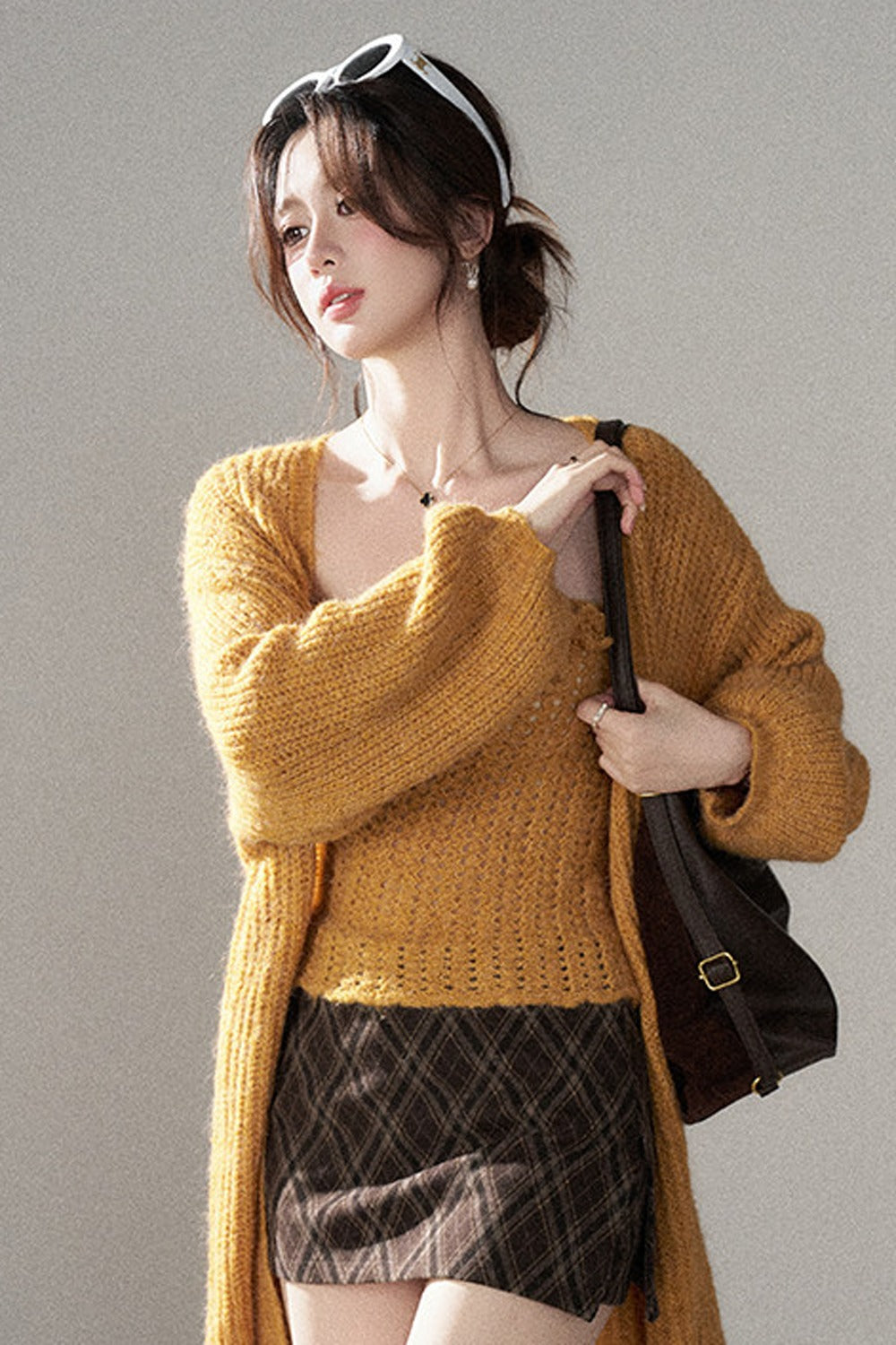 3D Flower Tube Top and Cardigan Set