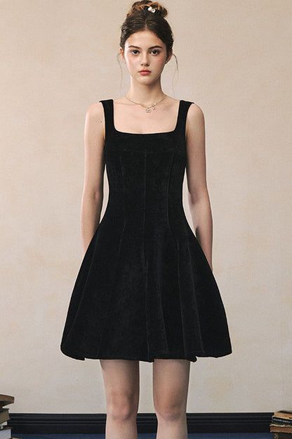 Black Suspender Dress With Jacket Set-Up