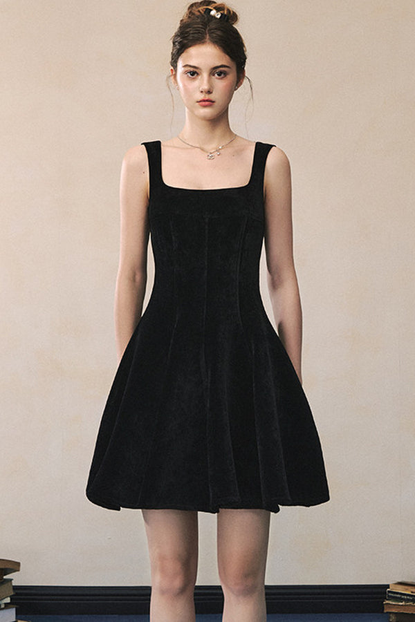 Black Suspender Dress With Jacket Set-Up