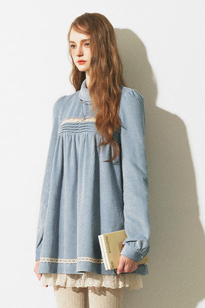 Haze Blue Babydoll Dress