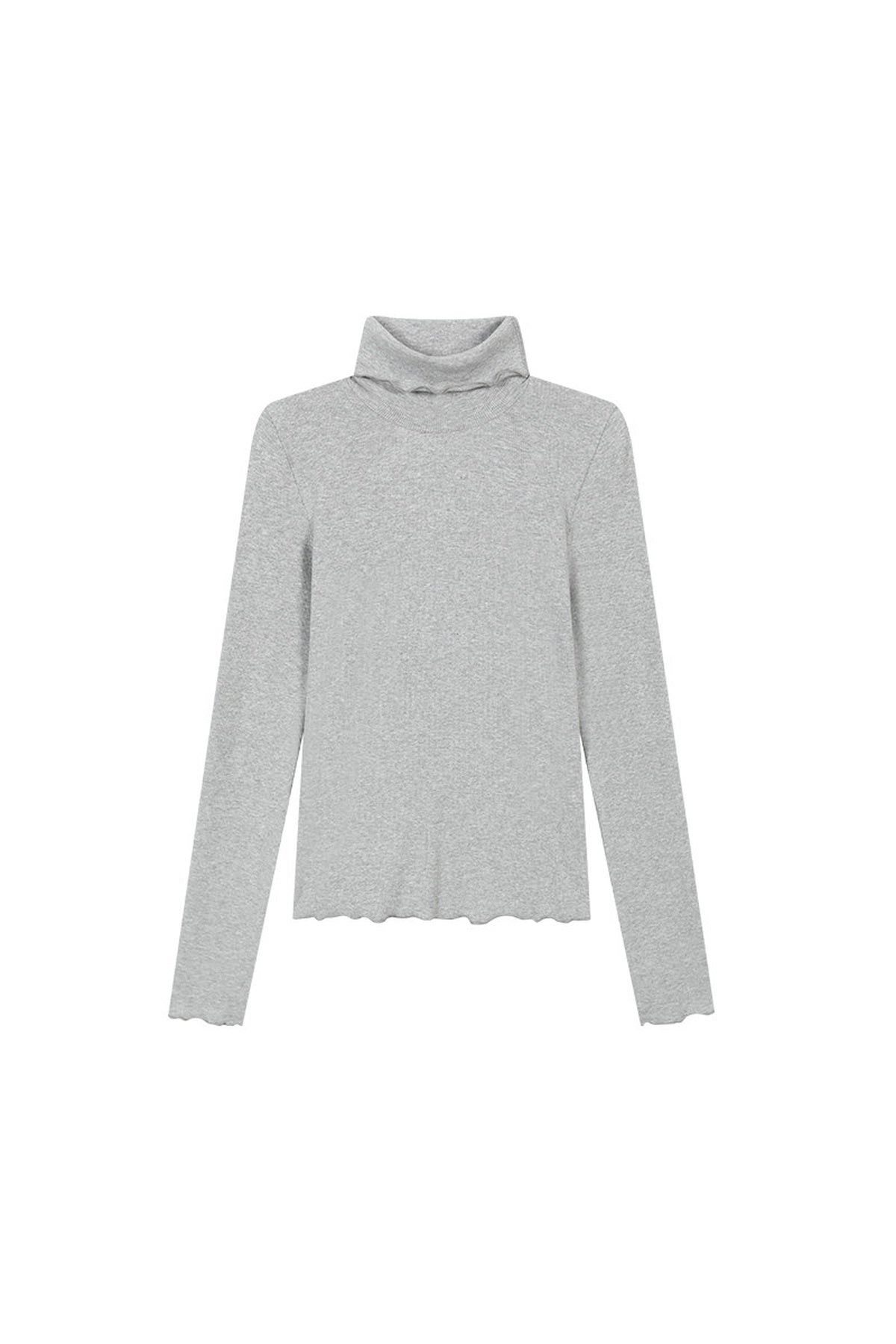 Ruffled Lapel Brushed Base Layer Top
