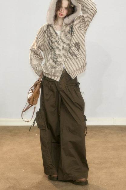 High-Waisted Wide-Leg Cargo Pants