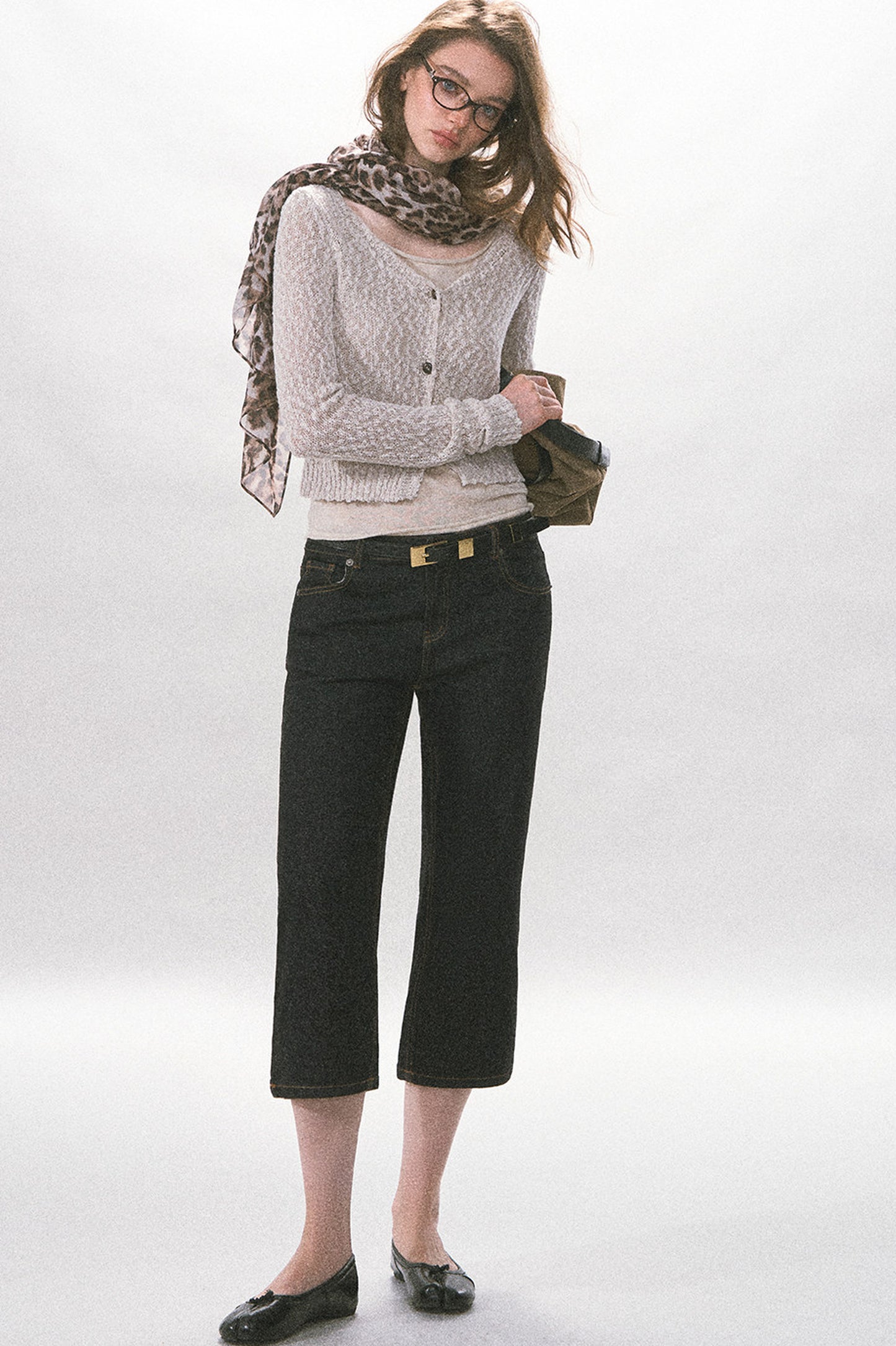 Textured Hollow-Out Knit Cardigan Jacket