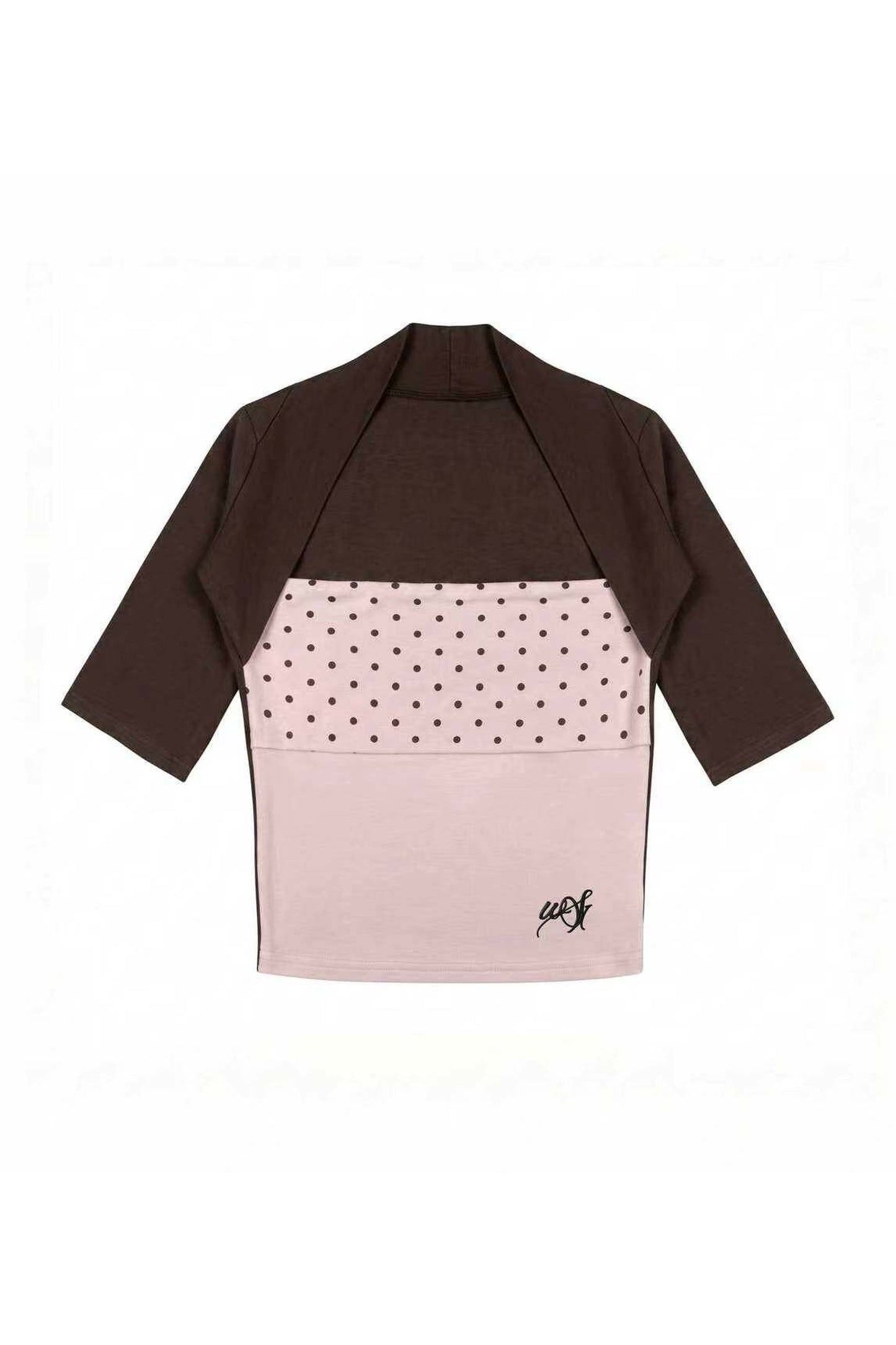 Polka Dot Mid-Sleeve Top Set-Up