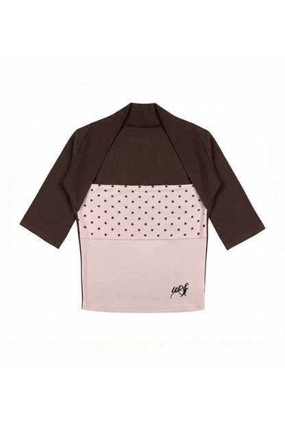 Polka Dot Mid-Sleeve Top Set-Up