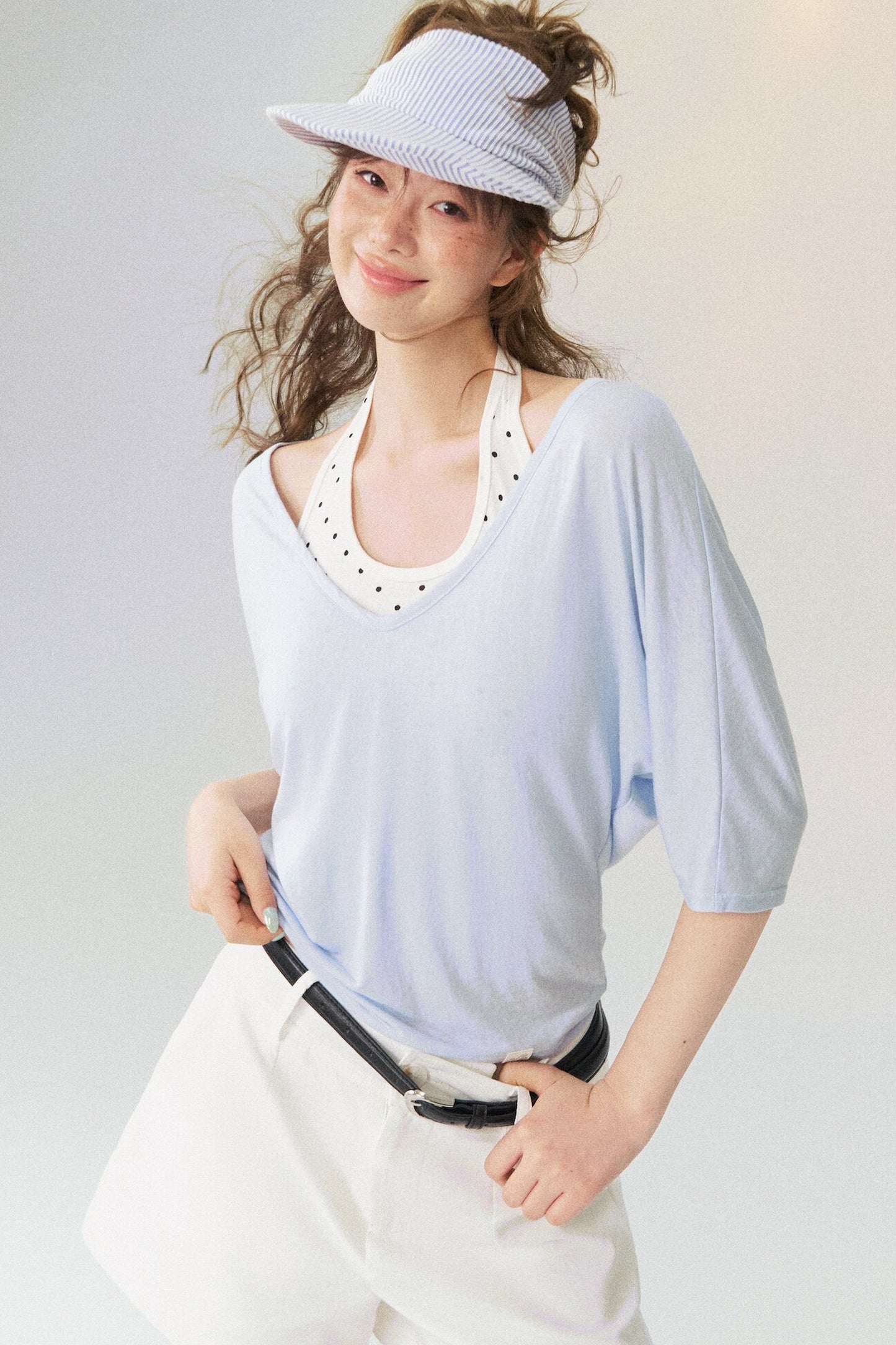 Lightweight Layered Mid-Sleeve T-Shirt