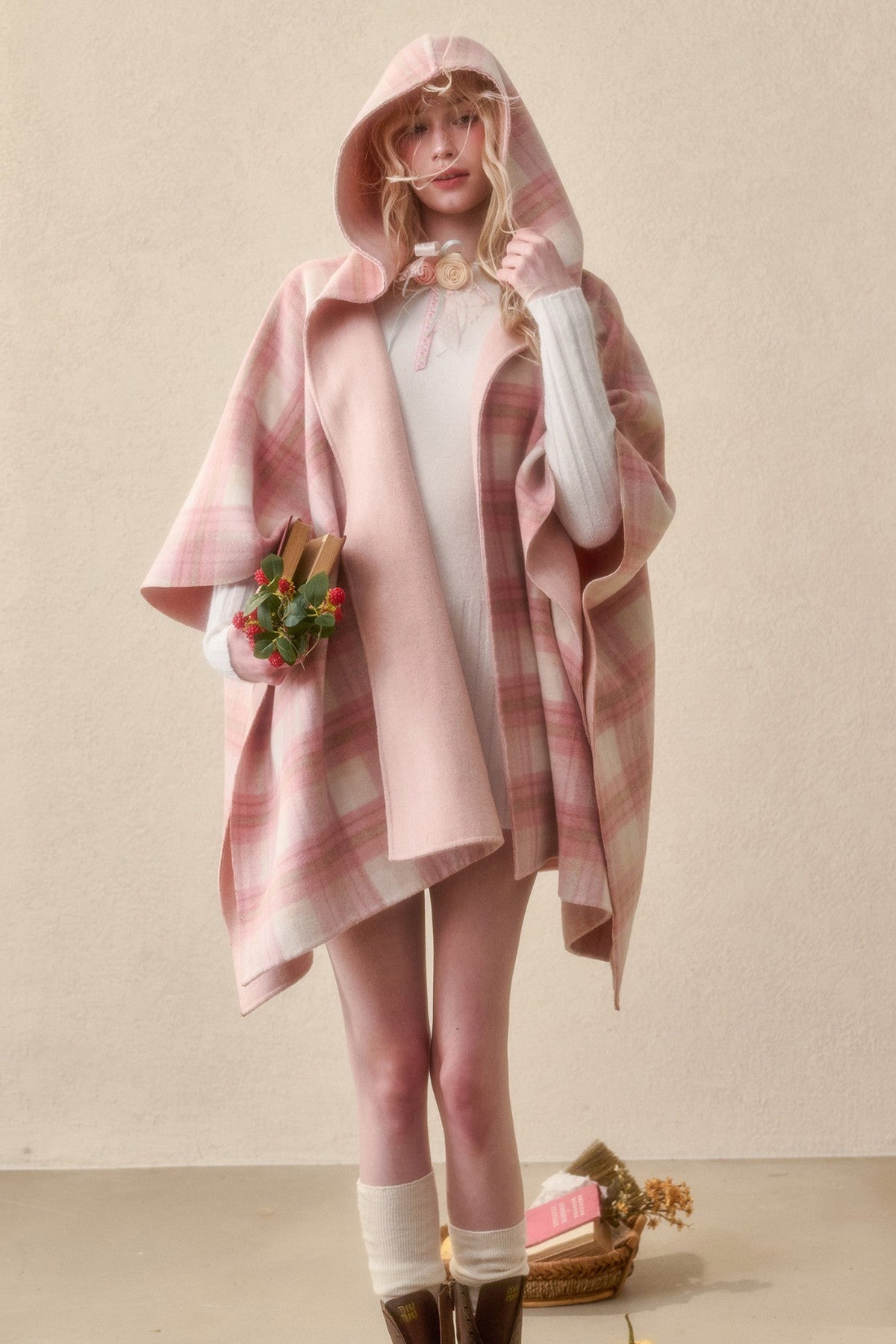 Reversible Wool Cape