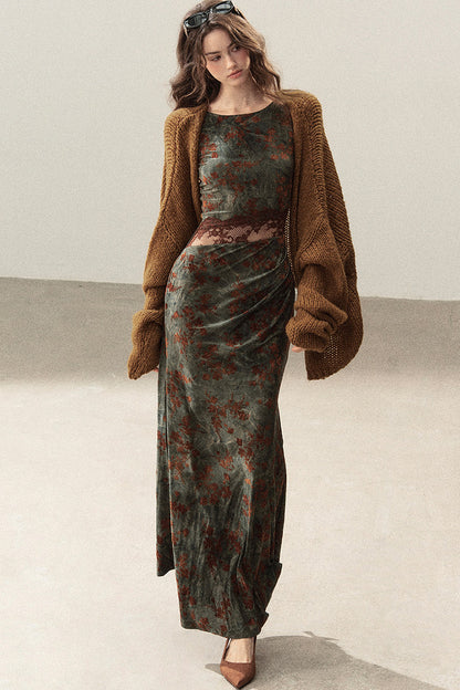 Hollow-Out Knit Cardigan Jacket