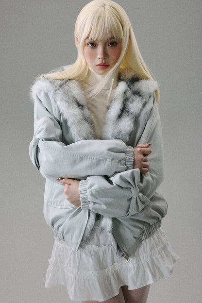 Thick Plush Hooded Jacket