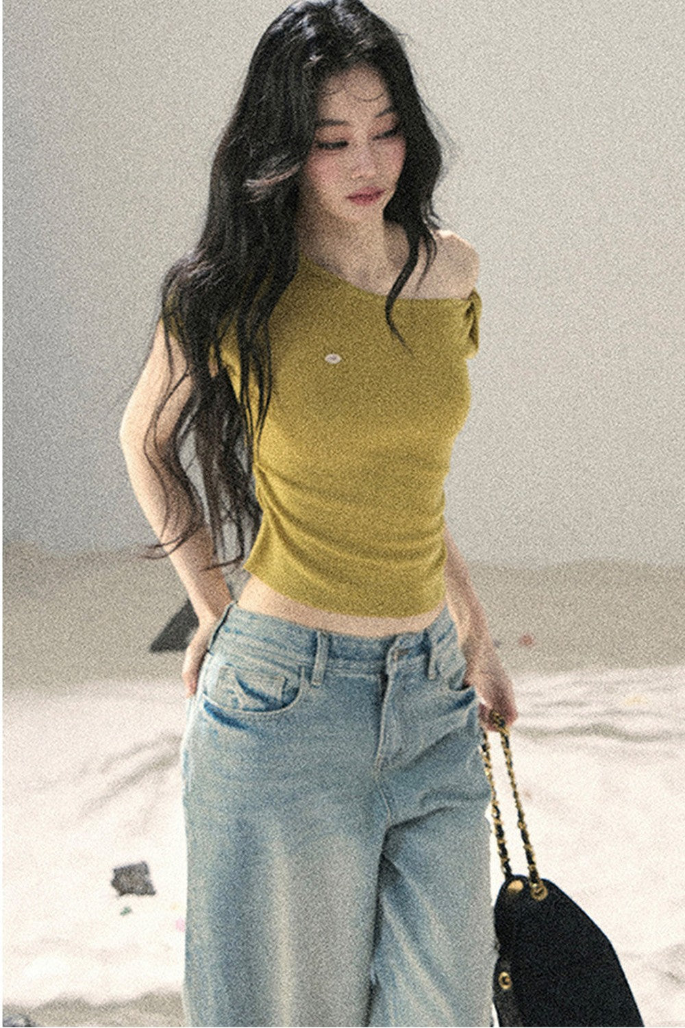 Asymmetrical Knot Crop Top