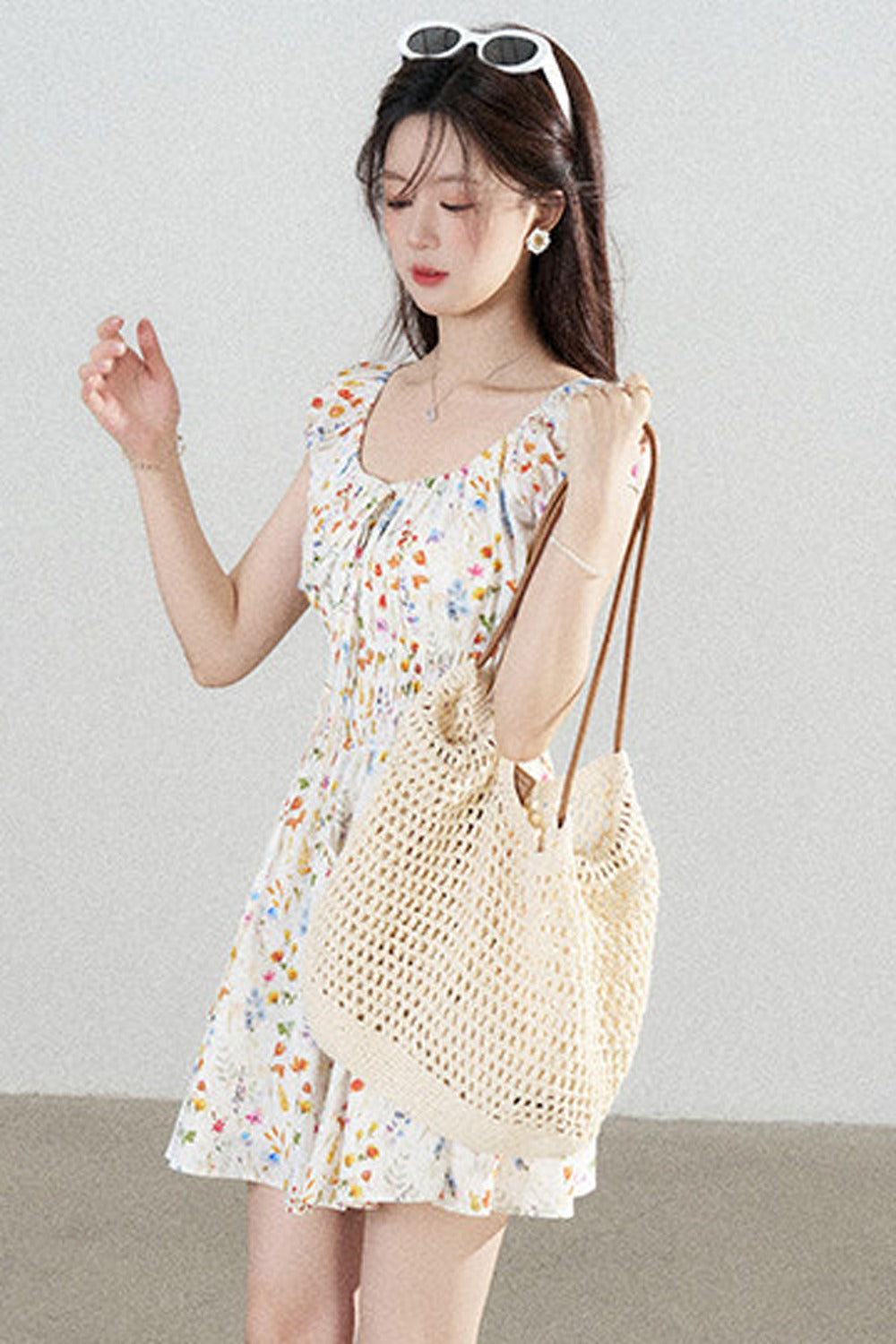 Floral Print A-Line Dress
