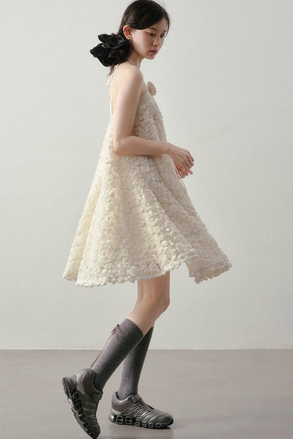 Robe jacquard blanc lait