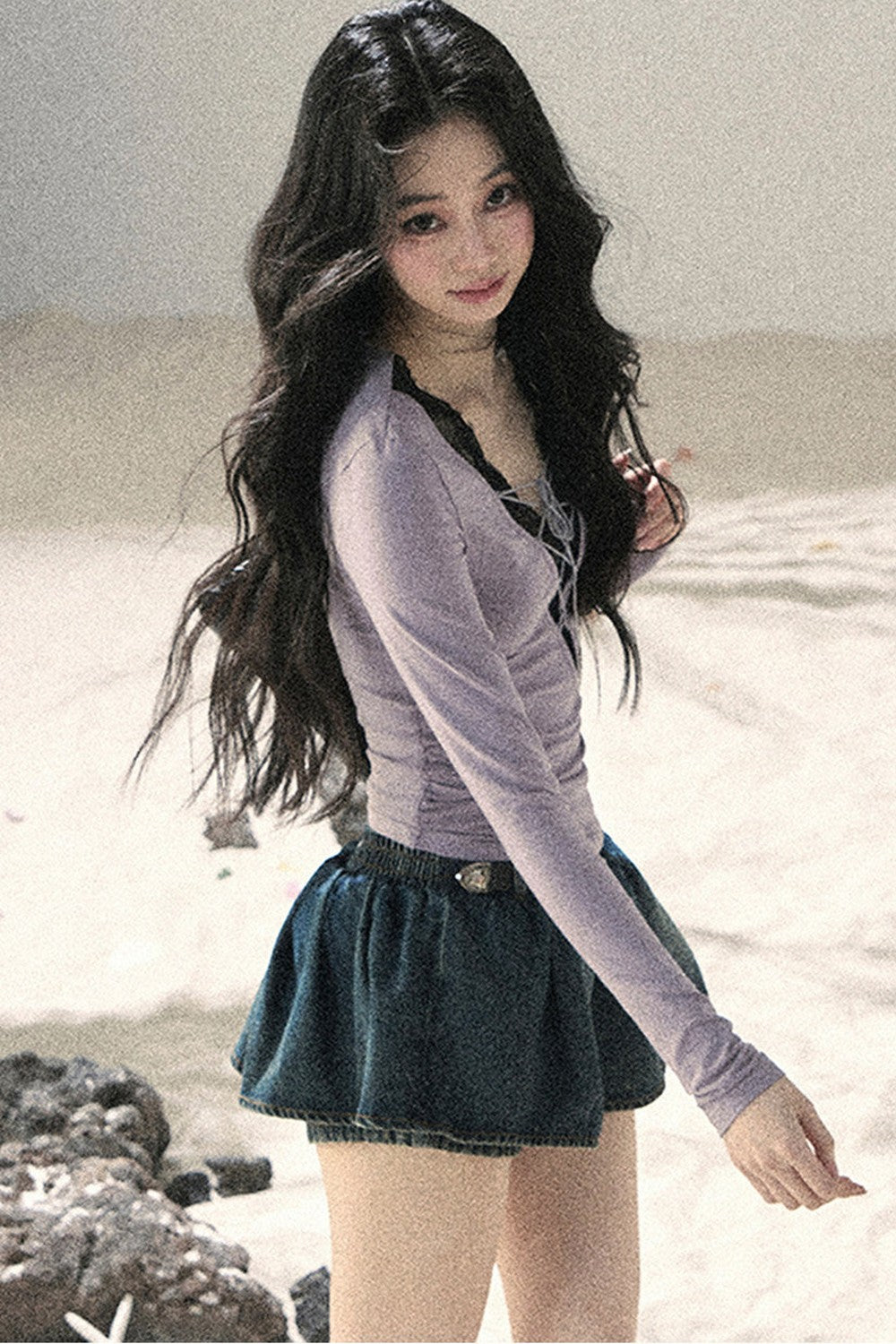 Iris Lace V-Neck Top