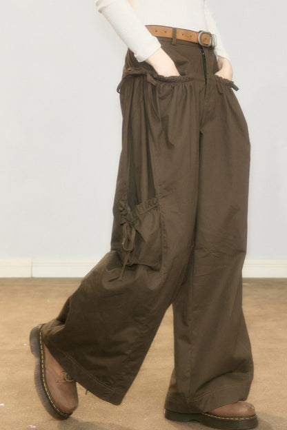 High-Waisted Wide-Leg Cargo Pants