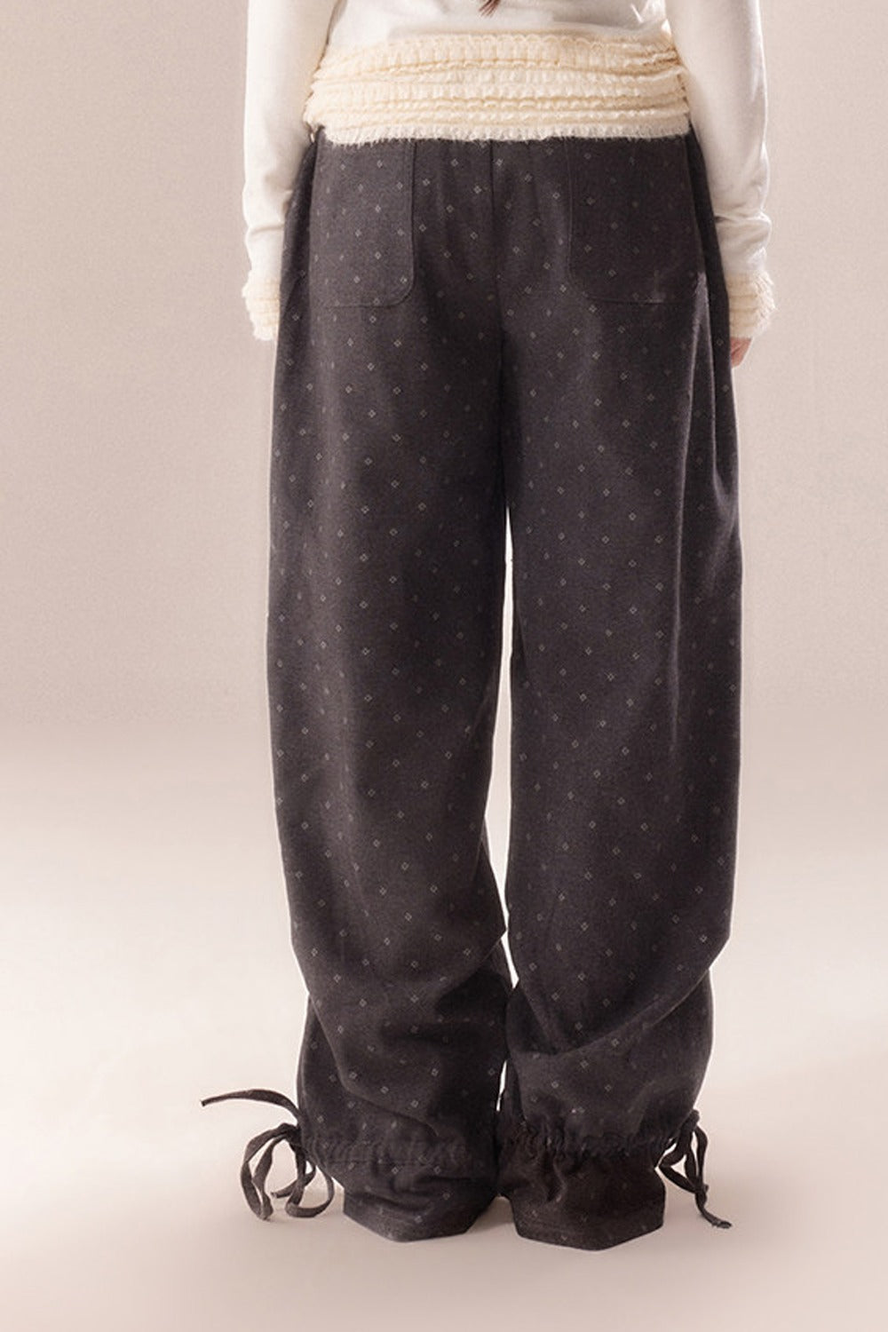 All-Over Clover Floral Wide-Leg Pants