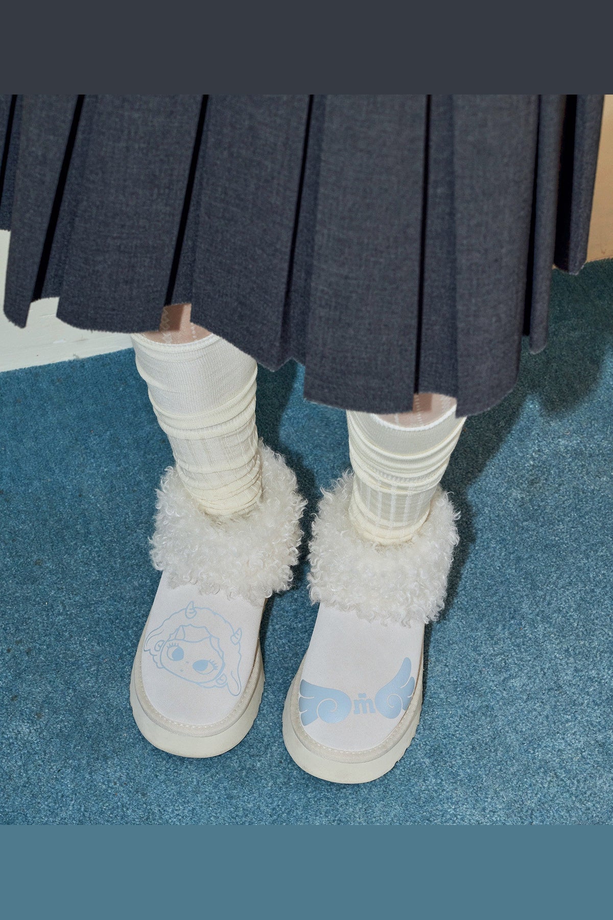 Furry Platform Snow Boots