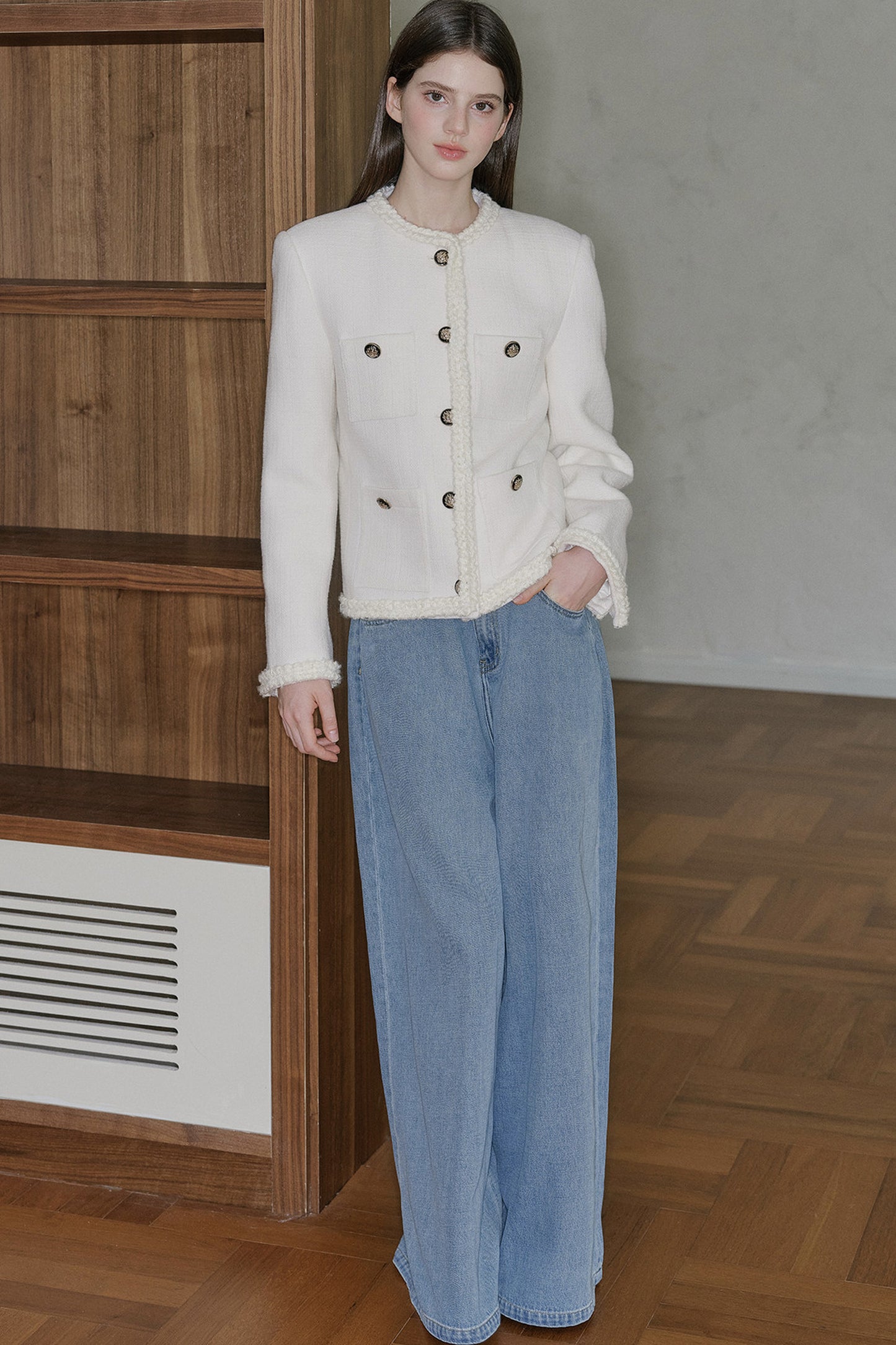 Pantaloni in denim a vita bassa