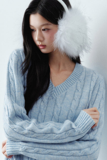 Wool Cable Knit Sweater