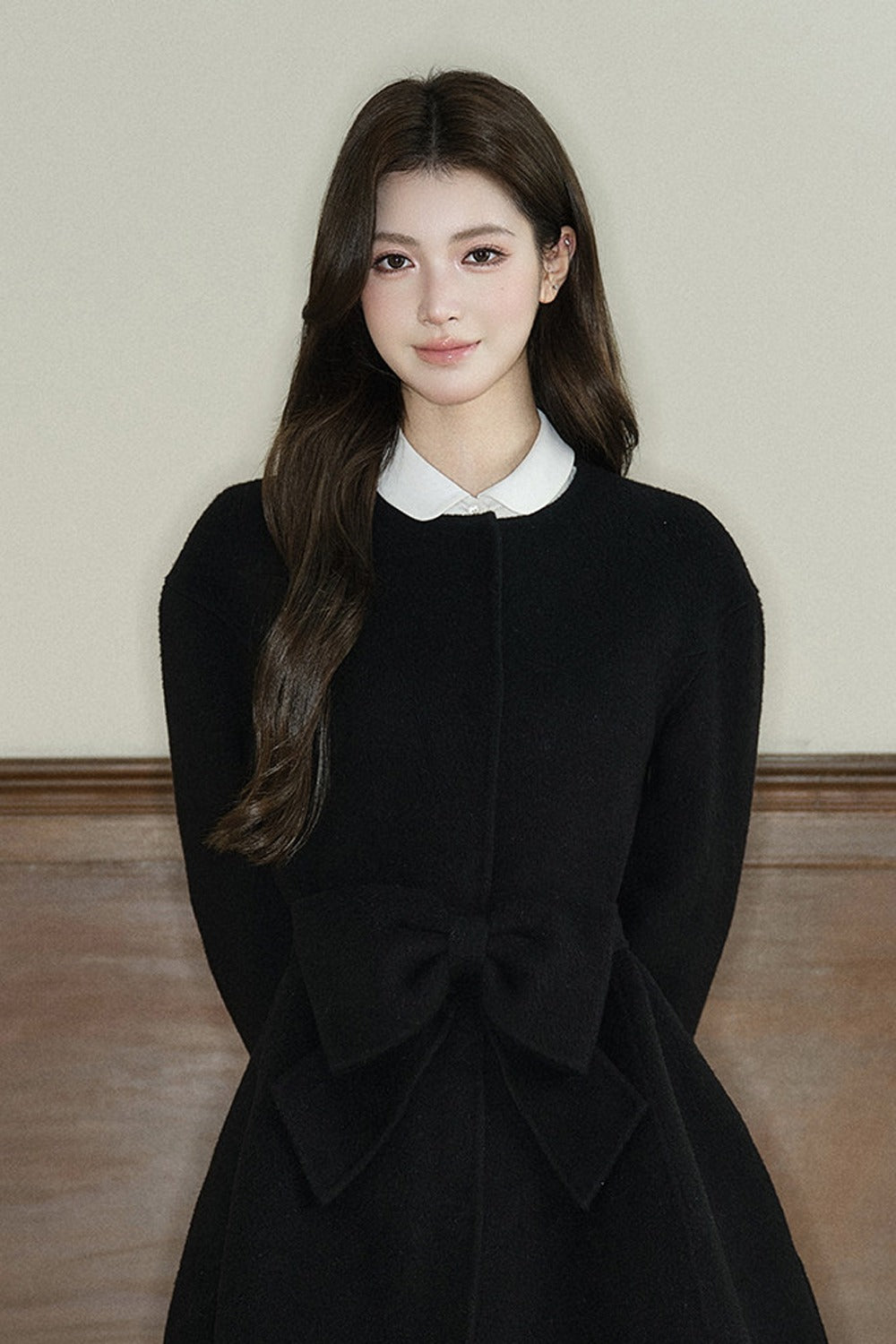 Bow Knot Woolen Jacket