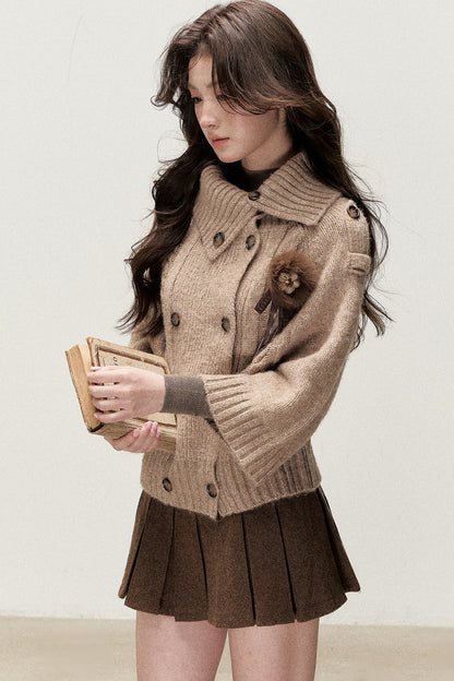 Double-Breasted Knit Jacket