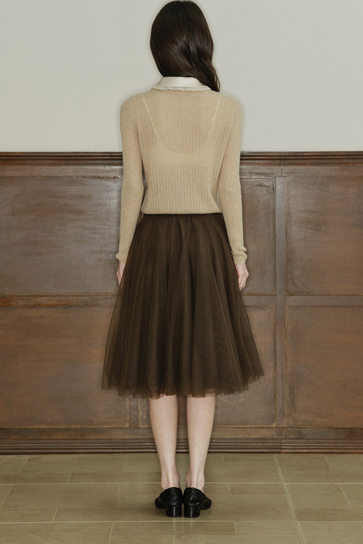 Detachable Doll Collar Knit Cardigan