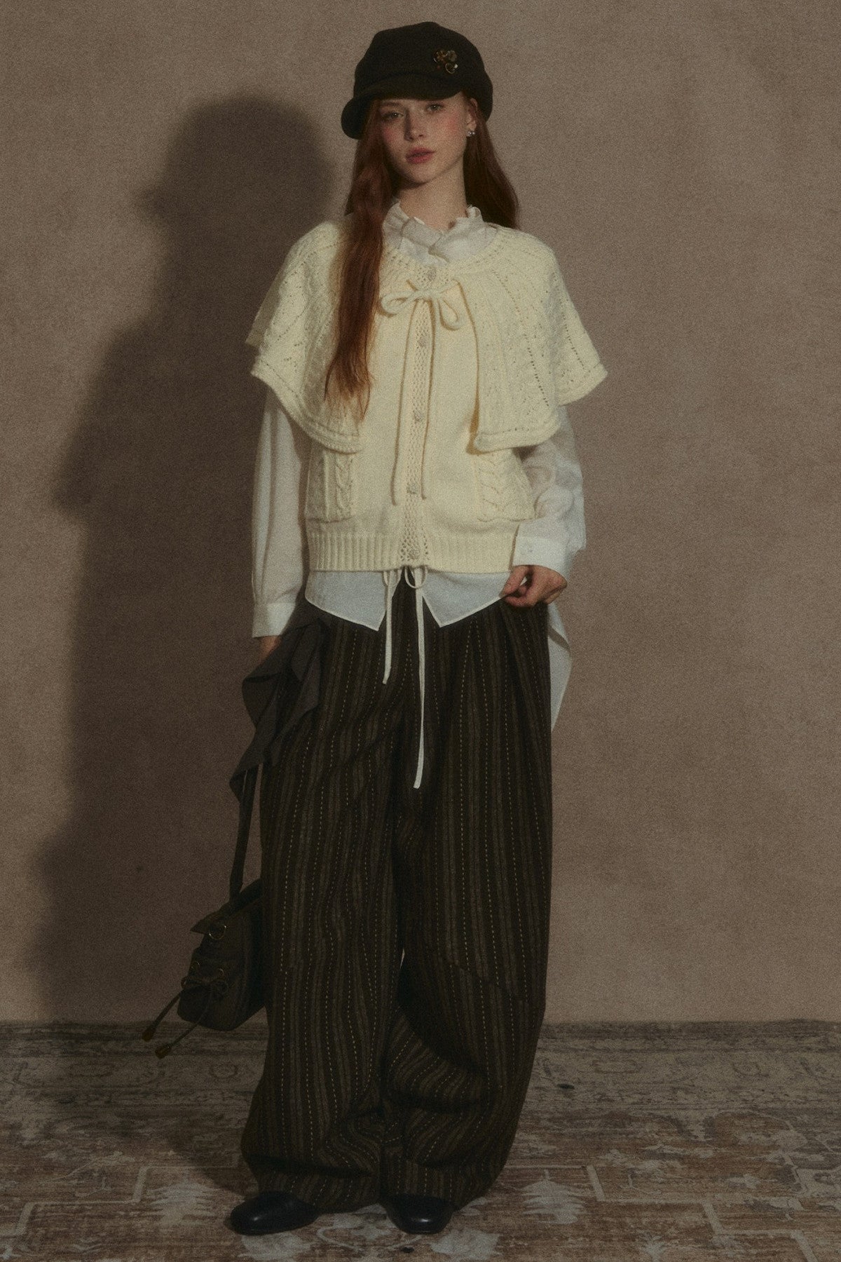 Cable Knit Cape Sweater