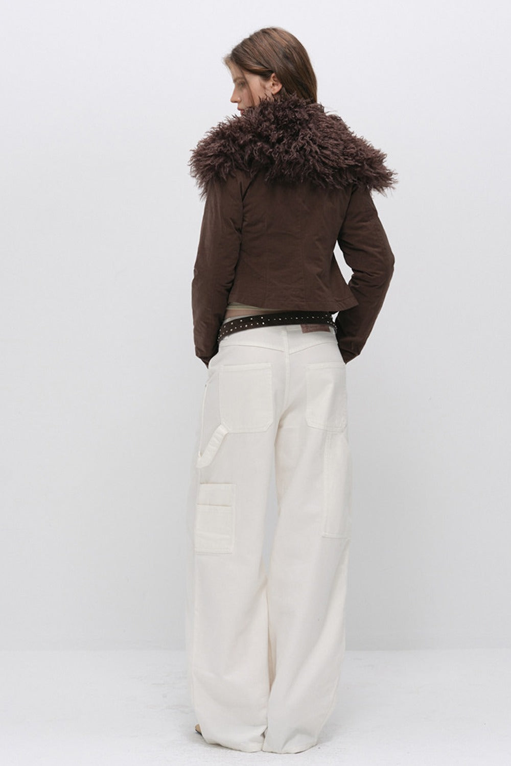 Fur Collar Shawl Down Jacket