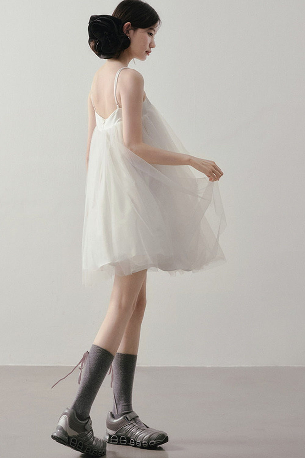 Layered Tulle A-Line Puff Dress