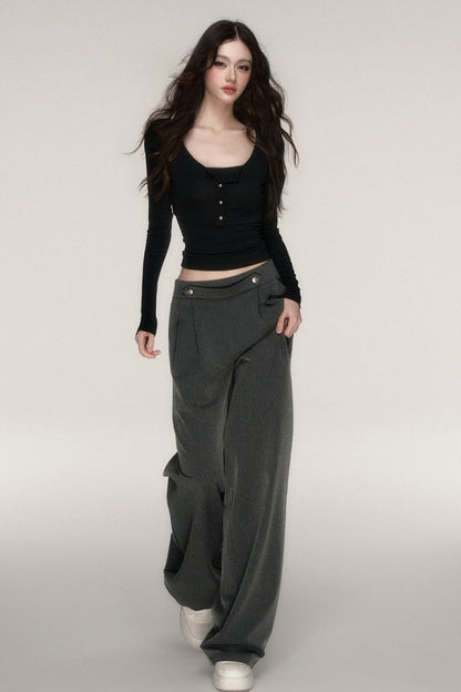Napoleon Style Straight Leg Trousers