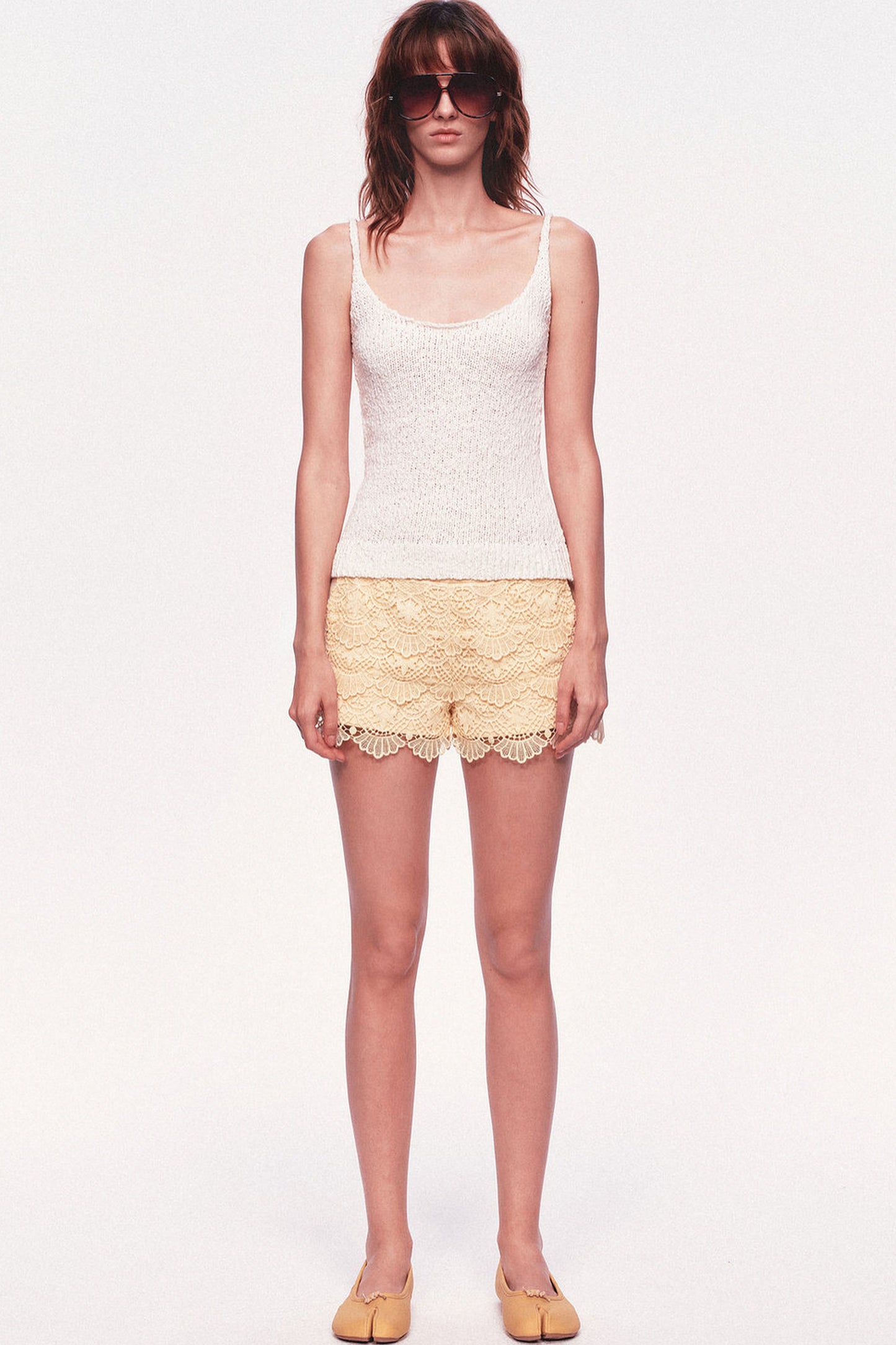 Multi-Layered Wavy Lace Shorts