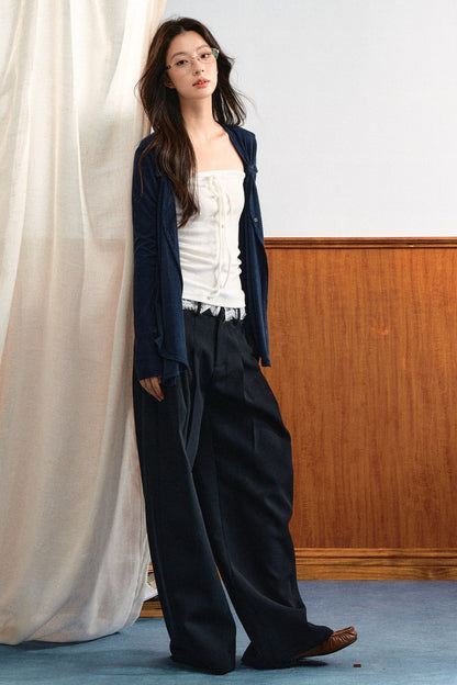 Completo cardigan a maglia e top a fascia