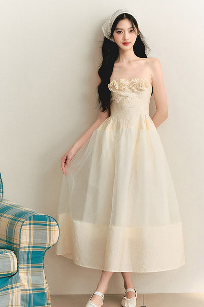 Robe bustier florale faite main