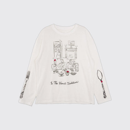 White Snowflake Long Sleeve Tee