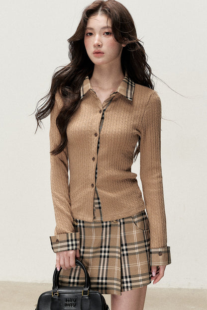 Knitted Cardigan and Skirt Set-Up