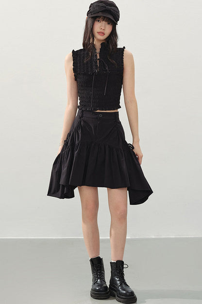 Irregular A-Line Mini Skirt