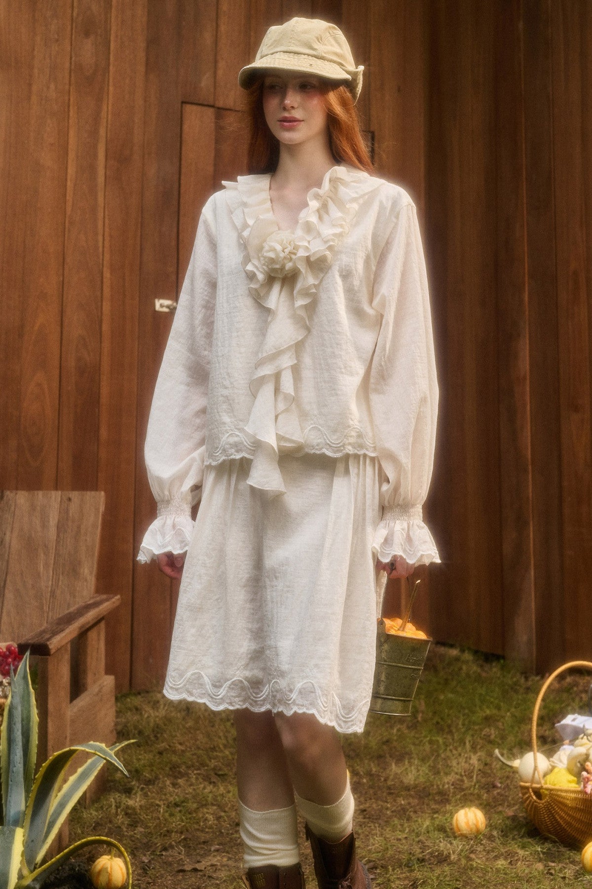 Tencel Cotton Lace Trim Set