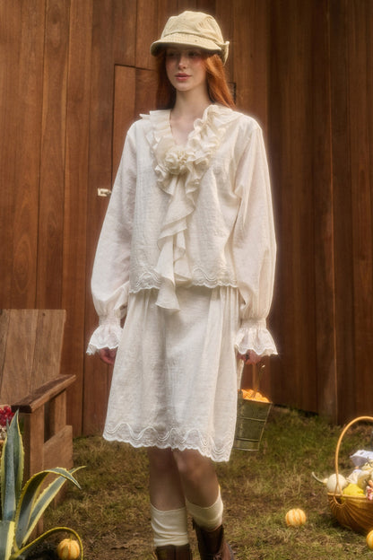 Tencel Cotton Lace Trim Set