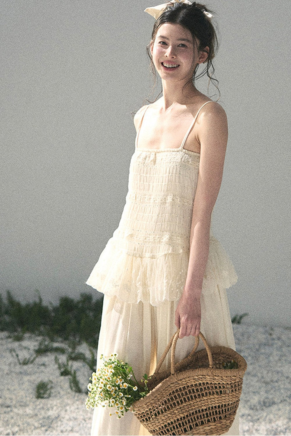 French Lace Summer Top and Pants Set
