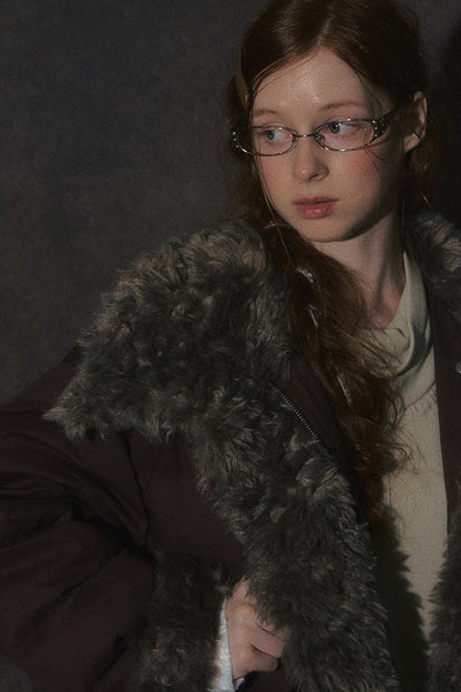 Short Fur Collar Down Jacket