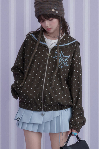 Swirl Star Jacket and Pleated Skirt Set-Up